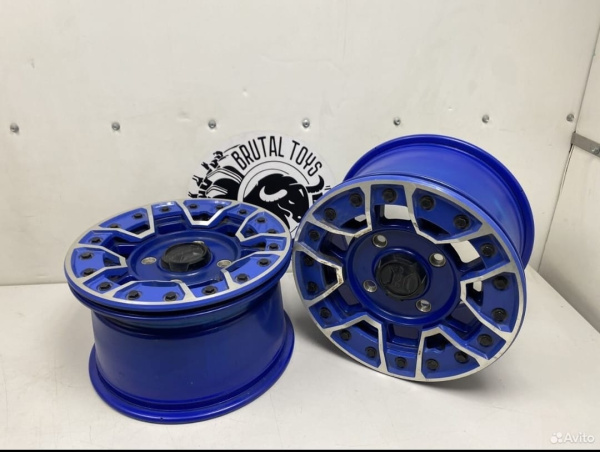 Диск с бэдлоком Can-am 14x8.0 (синие) бу